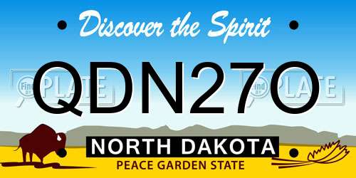 QDN27O North Dakota License Plate