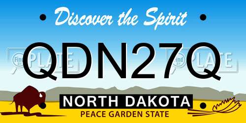QDN27Q North Dakota License Plate
