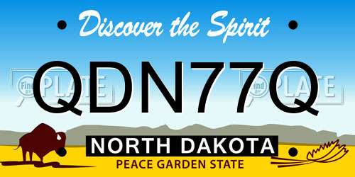 QDN77Q North Dakota License Plate