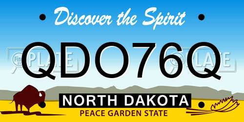 QDO76Q North Dakota License Plate