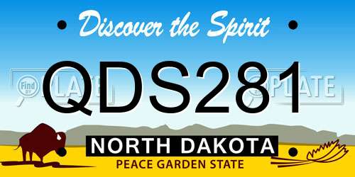 QDS281 North Dakota License Plate
