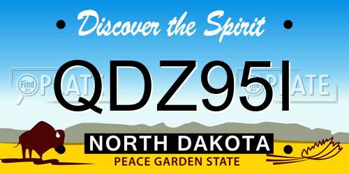QDZ95I North Dakota License Plate