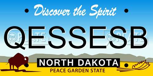 QESSESB North Dakota License Plate