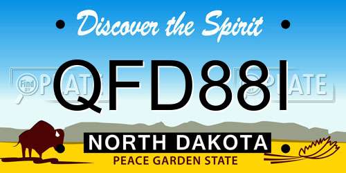 QFD88I North Dakota License Plate