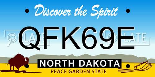 QFK69E North Dakota License Plate