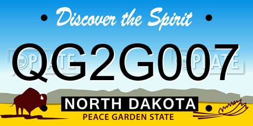 QG2G007 North Dakota License Plate