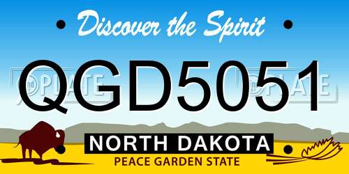 QGD5051 North Dakota License Plate