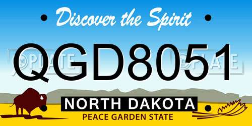QGD8051 North Dakota License Plate