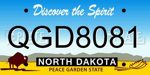 QGD8081 North Dakota License Plate