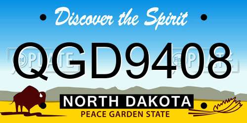 QGD9408 North Dakota License Plate