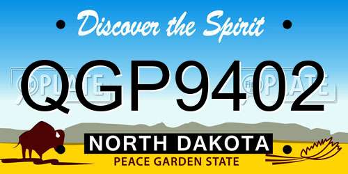 QGP9402 North Dakota License Plate