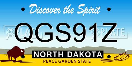 QGS91Z North Dakota License Plate
