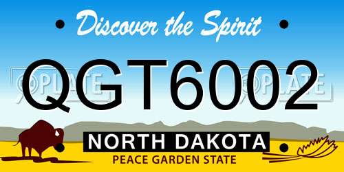 QGT6002 North Dakota License Plate
