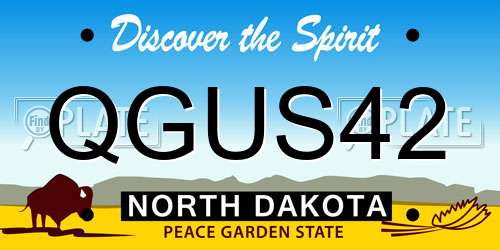 QGUS42 North Dakota License Plate