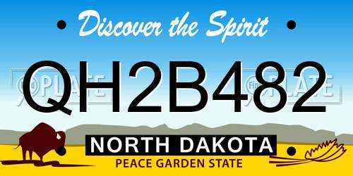 QH2B482 North Dakota License Plate