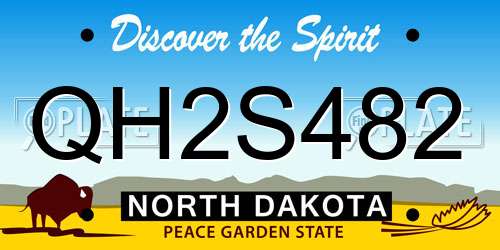 QH2S482 North Dakota License Plate