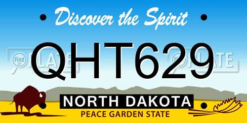 QHT629 North Dakota License Plate