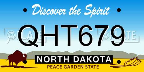 QHT679 North Dakota License Plate