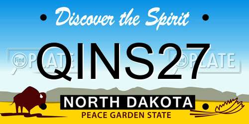 QINS27 North Dakota License Plate