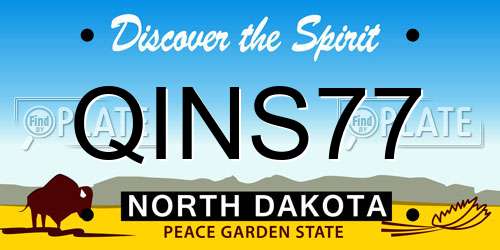 QINS77 North Dakota License Plate