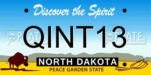 QINT13 North Dakota License Plate