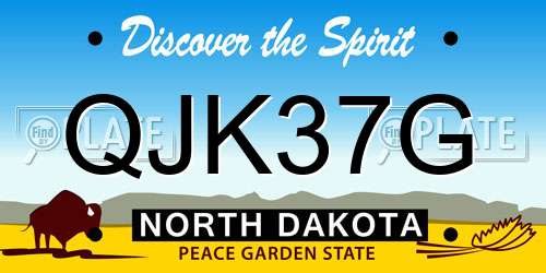 QJK37G North Dakota License Plate