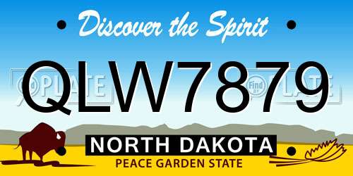 QLW7879 North Dakota License Plate