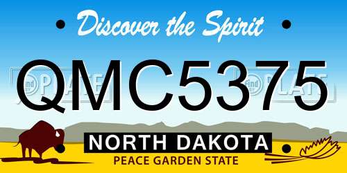 QMC5375 North Dakota License Plate