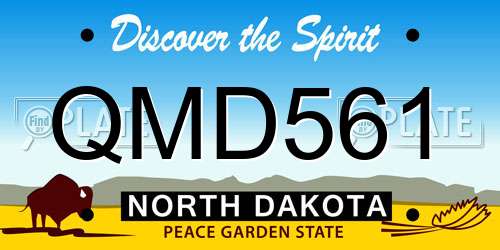 QMD561 North Dakota License Plate