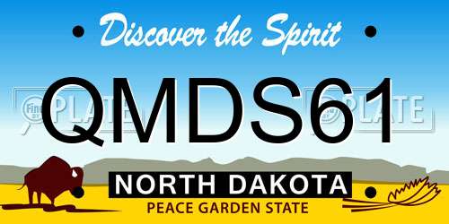 QMDS61 North Dakota License Plate