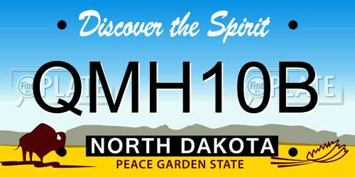 QMH10B North Dakota License Plate