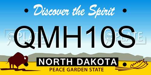 QMH10S North Dakota License Plate
