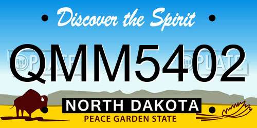 QMM5402 North Dakota License Plate