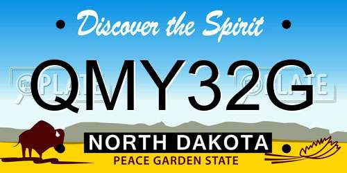 QMY32G North Dakota License Plate