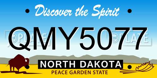 QMY5077 North Dakota License Plate