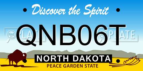 QNB06T North Dakota License Plate