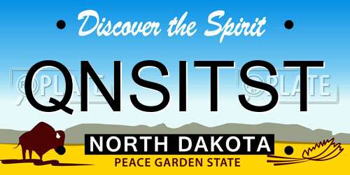 QNSITST North Dakota License Plate