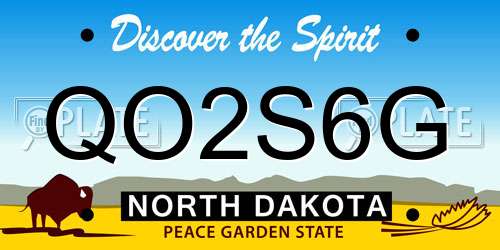 QO2S6G North Dakota License Plate