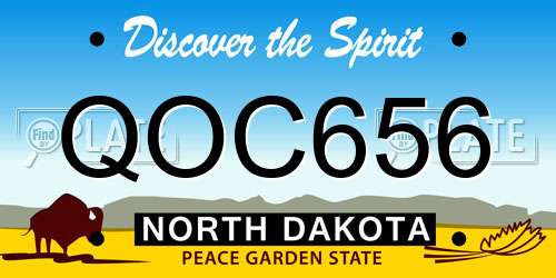 QOC656 North Dakota License Plate