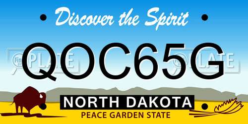QOC65G North Dakota License Plate
