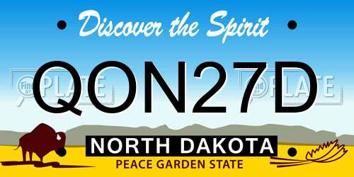 QON27D North Dakota License Plate