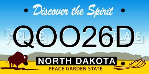 QOO26D North Dakota License Plate