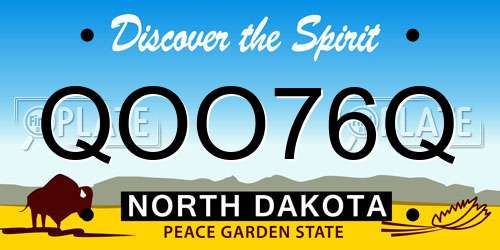 QOO76Q North Dakota License Plate