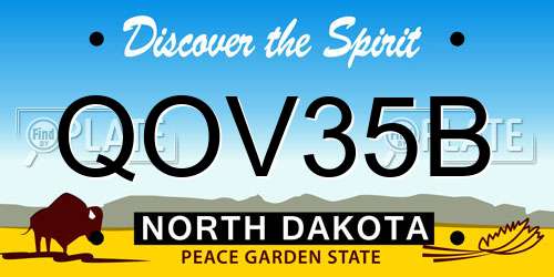 QOV35B North Dakota License Plate
