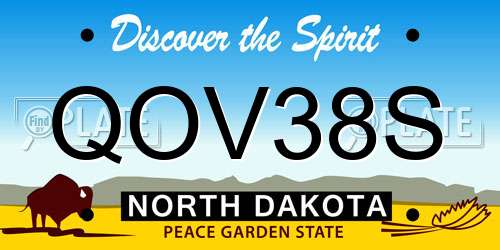 QOV38S North Dakota License Plate