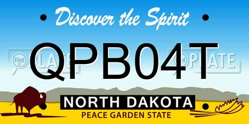 QPB04T North Dakota License Plate