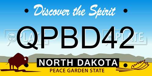 QPBD42 North Dakota License Plate