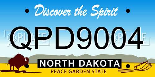 QPD9004 North Dakota License Plate