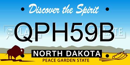 QPH59B North Dakota License Plate
