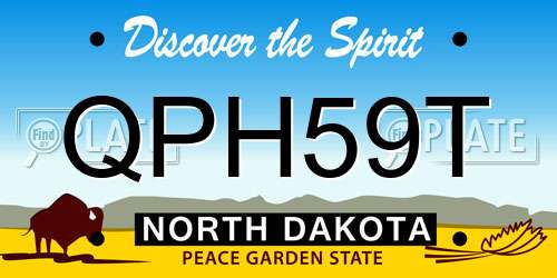 QPH59T North Dakota License Plate